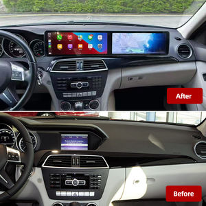 Lecteur DVD de voiture double écran 12,8 pouces, autoradio Android, écran tactile, navigation GPS, CarPlay pour <span class=keywords><strong>Mercedes</strong></span> Benz Classe C W204 2011-2014 - Product Image 4