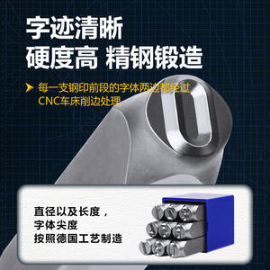 เครื่องมือปั๊มเหล็กอัลลอยด์ความแข็งสูงสำหรับการเข้ารหัสตัวอักษรและตัวเลข อุปกรณ์ตอกตัวอักษรเหล็ก บรรจุในกล่อง - Product Image 4