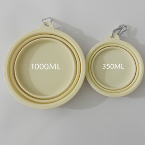 Draagbare opvouwbare honden- en kattenvoederbak, hangend, reisbak, voedselveilig, lekvrij, opvouwbare waterbak, voor buiten, kamperen & thuisgebruik - Product Image 4