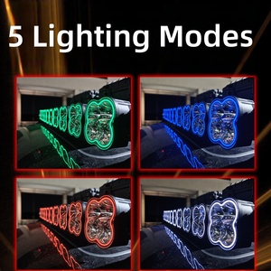 Projecteur <span class=keywords><strong>LED</strong></span> Trèfle à Quatre Feuilles Tout-Terrain 4'' Blanc Jaune DRL Lampe <span class=keywords><strong>de</strong></span> Toit Piliers <span class=keywords><strong>A</strong></span> pour Wrangler Tank 300 - Product Image 3