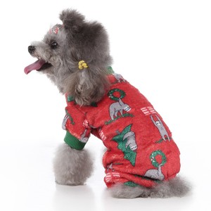 Tek parça pamuk mercan polar çevre dostu kış baskı Classics Casual köpek pijama cadılar bayramı noel partisi komik - Product Image 2