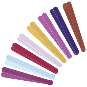 Professional Custom Printed logo Double Side Disposable Straight Wooden Nail File 180/240 Grit Manicure Pedicure Tools Kit
