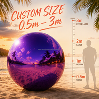 Ballon Miroir Géant Réfléchissant Chromé pour Événements de Mariage, Fêtes, Décoration de Scène, Festivals de Plage, Ballon Miroir Gonflable