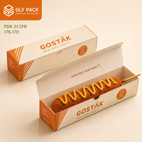 Boîte à corn-dogs personnalisée de qualité alimentaire avec couvercle, barquette jetable pour hot-dogs à emporter, emballage pour saucisses et snacks