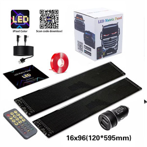 2pcs 59.5*12 năng động Devil Eyes LED bảng điều chỉnh hiển thị xe linh hoạt kính chắn gió bảng ánh sáng thông minh di chuyển tin nhắn mềm LED hoạt hình - Product Image 4