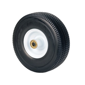 H US Style 10 pulgadas Gorilla Cart <span class=keywords><strong>Dolly</strong></span> 4,10/3,50-4 Rueda de neumático Rueda de espuma de PU de goma sólida plana Rueda de carro de material de acero nuevo - Product Image 2