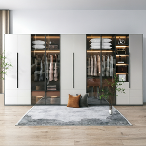Sistema <span class=keywords><strong>de</strong></span> Armario <span class=keywords><strong>de</strong></span> Dormitorio Principal con Puerta <span class=keywords><strong>de</strong></span> Vidrio <span class=keywords><strong>de</strong></span> Piso a Techo, Diseño Elegante y Gran Capacidad <span class=keywords><strong>de</strong></span> Almacenamiento, Directo <span class=keywords><strong>de</strong></span> Fábrica - Product Image 3