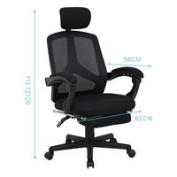 Chaise de bureau ergonomique de direction moderne à dossier haut Repose-pieds pivotant en maille confortable en tissu maillé Style de levage en plastique