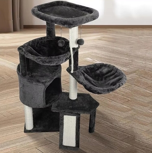 Rumah Pohon Kucing Bertingkat Modern, Gratis Ongkir, Pabrik Cina, Rangka Panjat Kucing, Tiang Garukan Sisal, Bahan Plush, Kemasan Karton - Product Image 3