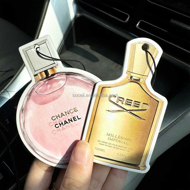 Wholesale Paper Air Freshener Perfume bottle shape custom air freshener