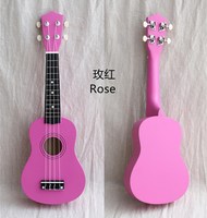 Kids 21-Inch Kids Ukulele Nylon Strings Full Wooden Barrel Body Musical Instrument