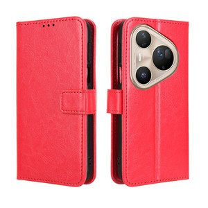 Coque de téléphone en cuir portefeuille motif cheval fou pour Huawei Pura 80 Ultra 5G - Product Image 1