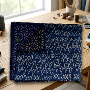 Wholesale Indian Indigo Cotton Handmade Vintage Old Kantha <b>Throw</b> - Product Image 1