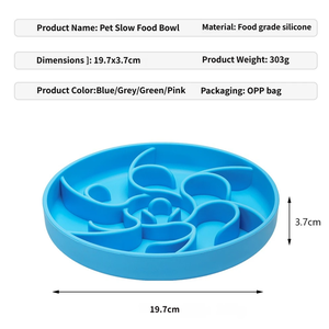 Silicone Pet Dog <b>Slow</b> <b>Feeder</b> Bowl Anti-tip Feature Non Slip Anti-Gulping for Large Medium Small Dogs Puppy and Cats - Product Image 6