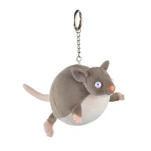 Hot bán mạnh mẽ trang trí thuộc tính Fluffy mềm dễ thương con hươu cao cổ đồ chơi Plush Keychain