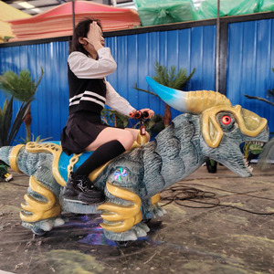 Modello di Dinosauro Cavalcabile per Bambini, Dinosauro Elettrico Montabile e Camminante per Parchi di Divertimento - Product Image 2