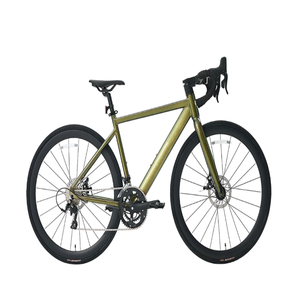 Vélo de route pour hommes 700C 16 vitesses, cadre en aluminium vert peint 47/50 cm, freins à disque, pour la montagne, cadre en aluminium KB125 - Product Image 1