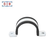 Support de fixation en acier au carbone électrogalvanisé réglable anti-vibration en forme de U pour collier de serrage métrique/pouces de haute performance