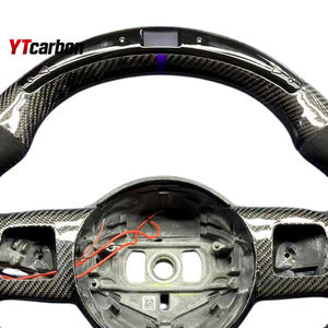 Volant en cuir sur mesure YTcarbon pour Grand Cherokee Charger Challenger <span class=keywords><strong>Durango</strong></span> Chrysler 300 SRT <span class=keywords><strong>SRT8</strong></span> Trackhawk, cuir italien, daim - Product Image 5