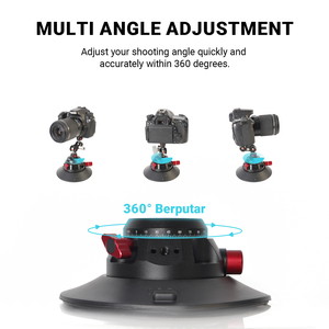 Multi Scene 6-inch Aluminum Alloy Suction Cup <strong>Camera</strong> Mount <strong>360</strong> Adjustable <strong>Rotating</strong> Scale 1/4'' Thread Quick Release Universal - Product Image 1