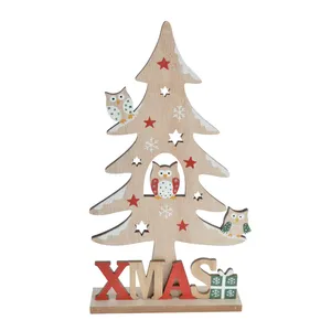 제품 수입 중국 크리스마스 장식 나무 나무 모양 크리스마스 공예 탁상 장식