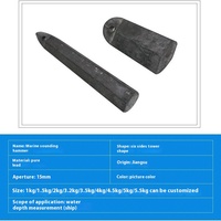Marteau sonore de profondeur d'eau marine 1Kg/5Kg marteau à main avec outil de sécurité de l'eau de corde pour mesurer les profondeurs