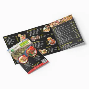 Service d'impression de conception personnalisée, dépliant, brochure, catalogue, manuel d'instruction d'impression de cartes Impression de papier de menu de restaurant