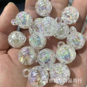 Iridescent Shattered Texture <b>Beads</b> Round <b>Plastic</b> Resin For Bracelet Making Jewelry Findings Components Wholesale Yiwu Origin - Product Image 4