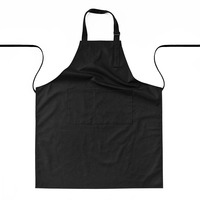 Tablier de cuisine léger en coton/polyester avec boucle réglable, respirant, écologique, extra épais, plusieurs poches
