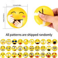 6.3cm sourire visage boule de mousse presser balle anti-stress Sports de plein air soulagement jouet main poignet exercice PU jouet balles pour enfants