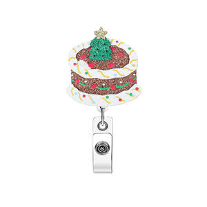 Porte-badge infirmière de Noël de luxe avec logo personnalisé, clip de badge d'identification Yoyo, porte-badge rétractable en plastique ABS, utilisation scolaire et de bureau - Product Image 4