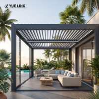 Pergola extérieure en aluminium à toit à lamelles sur mesure pour les constructeurs et les entrepreneurs en bâtiment, pergola de patio extérieure