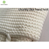 Magic Green Zero Defect 50da24-1100% Beste gekämmte Baumwolle Chunky Like Handleiter Strick Luxus Fransen Plaid Throw Handtuch Decke