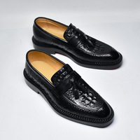 Chaussures en cuir véritable faites à la main - Imprimé animal, pompons, cuir de vachette pleine fleur, style business-casual, antidérapantes, intemporelles, pieds nus, pour le bureau