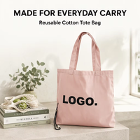 Sac fourre-tout réutilisable en coton pour le quotidien avec poignées d'épaule, impression de logo personnalisée, commandes en gros