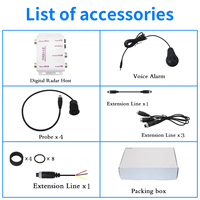 12V/24V vehículo coche ayuda inversa 1080p AHD punto ciego ayuda estacionamiento 2 Cámara Monitor Kit sistema con Sensor de Radar para autobús camión