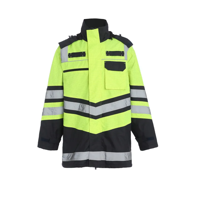 Yağmur uyarı pilot ceket anti-statik ve alev geciktirici kişisel koruyucu ekipman