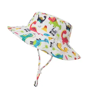 Панама для маленьких мальчиков и девочек, детская Солнцезащитная шляпа с широкими полями UPF 50 +, Пляжные шапки для игр на открытом воздухе