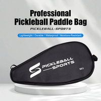 Sac de raquette de pickleball en cuir PU, étui triangulaire simple, léger
