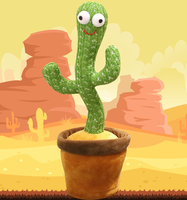 Pot de fleurs torsion poupée parlant chantant musique danse Cactus en peluche jouet pour enfants LRT-0964