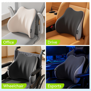 כרית מושב לרכב נושמת מספוג זיכרון, משענת ראש מפנקת, תמיכה לגב תחתון, כרית מספוג זיכרון לעיסוי גב, אוניברסלית - Product Image 5