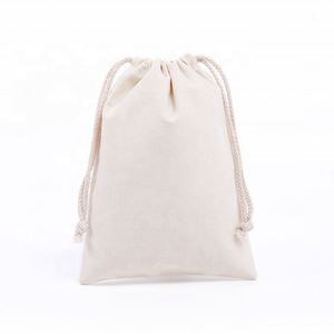 Sacs à cordon en coton vierges colorés en gros - Pour emballage de boîtes cadeaux et petit rangement de bijoux - Product Image 2