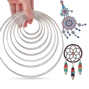 Vòng Kim Loại Hoop DIY Dream Catcher Craft Hoops Để Làm Đám Cưới Hoa Vòng Hoa Treo Tường Macrame Dự Án Trang Trí Giáng Sinh