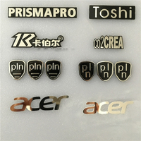 Plaques signalétiques personnalisées en acier inoxydable brossé avec étiquettes métalliques autocollantes gravées
