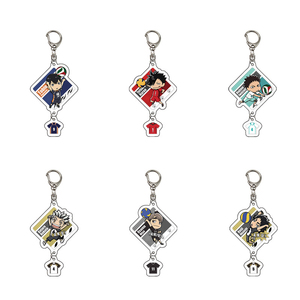 Porte-clés pendentif personnalisé en acrylique transparent, motif dessin animé UV mignon de volley-ball pour jeune public, bijou tendance, cadeau pour ami - Product Image 2