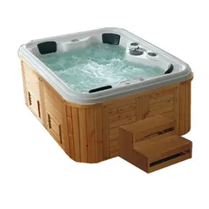 Macostone Popular Style Outdoor Spa Tub With Whirlpool Massage Four Person