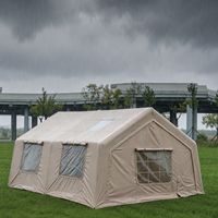 17.28 ㎡   Tente de camping gonflable automatique avec auvent pour 6 à 8 personnes, imperméable, luxe, familiale, pour pique-nique en plein air, glamping