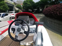 Perahu Motor 16ft Tipe Wave Boat 4.8m Speed Boat Olahraga Air Kapal Mini Fiberglass 4 Orang Bersertifikat CE untuk Sungai dan Laut