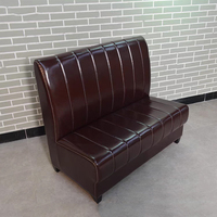 Banquette de restaurant au design industriel, banquette rembourrée en cuir pour café, bar, restauration rapide, salle à manger commerciale, canapé de restaurant