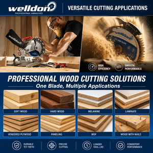 Série <span class=keywords><strong>de</strong></span> lames <span class=keywords><strong>de</strong></span> <span class=keywords><strong>scie</strong></span> <span class=keywords><strong>circulaire</strong></span> TCT Welldon Professional pour la coupe du bois et <span class=keywords><strong>de</strong></span> l'aluminium <span class=keywords><strong>4</strong></span>" 6" <span class=keywords><strong>7</strong></span>" 9" 10" 12" 14" <span class=keywords><strong>Lame</strong></span> <span class=keywords><strong>de</strong></span> <span class=keywords><strong>scie</strong></span> <span class=keywords><strong>circulaire</strong></span> 24T-120T - Product Image 2